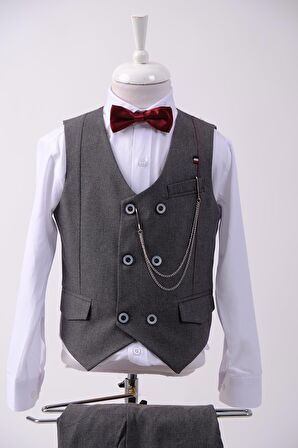 Doctor Junior Erkek Çocuk Yelek Pantolon Fit Takım Elbise 