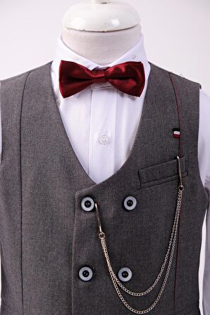 Doctor Junior Erkek Çocuk Yelek Pantolon Fit Takım Elbise 
