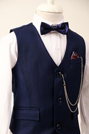 Doctor Junior Erkek Çocuk Slim Fit Takım Elbise Yelekli