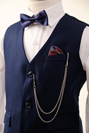 Doctor Junior Erkek Çocuk Slim Fit Takım Elbise Yelekli