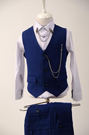 Doctor Junior Erkek Çocuk Slim Fit Takım Elbise Yelekli