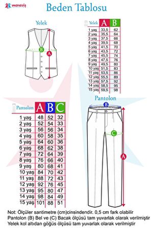 Doctor Junior Erkek Çocuk Yelek Pantolon Fit Takım Elbise 2'li Takım