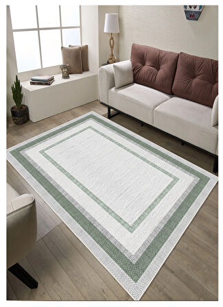 Yeşil Dijital Baskı Halı Kaymaz Tabanlı Yıkanabilir Halı Yolluk Salon Halısı 799