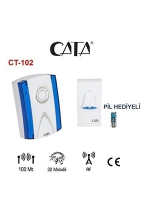 Cata Kablosuz Kapi Zili Pilli Ct 102 Karisik Renkli