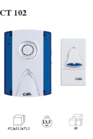 Cata Kablosuz Kapi Zili Pilli Ct 102 Karisik Renkli