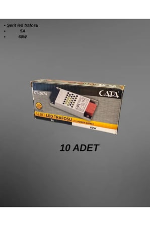 CT-2674 Şerit Led Trafosu 5A 60W - 10’lu Paket