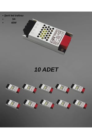 CT-2674 Şerit Led Trafosu 5A 60W - 10’lu Paket