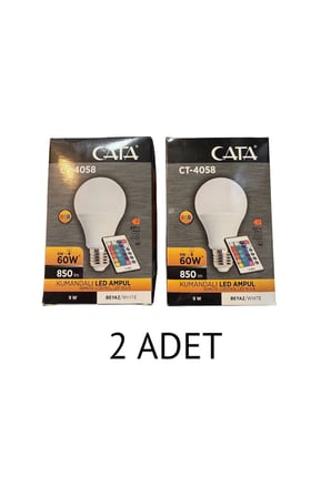 CT-4058 Kumandalı Led Ampul 9W Beyaz - 2’li Paket