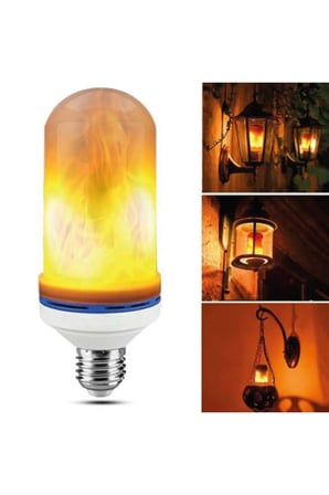 CT-4059 5W LED Alev Efektli Ampul 2 ADET - Şömine Keyfi Amber Işık E27 Duy