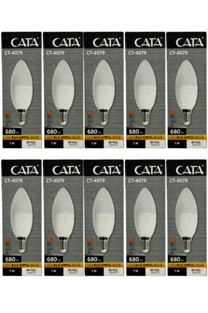 Ct 4079 7W 6400K (Beyaz İ̇Sik) E14 Duylu Led Buji Ampul (10 Adet)