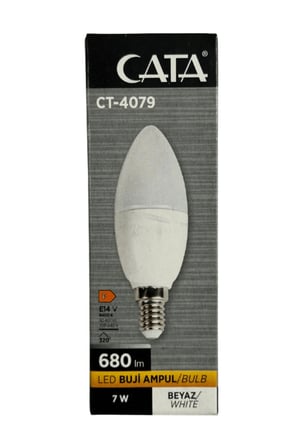Ct 4079 7W 6400K (Beyaz İ̇Sik) E14 Duylu Led Buji Ampul (10 Adet)