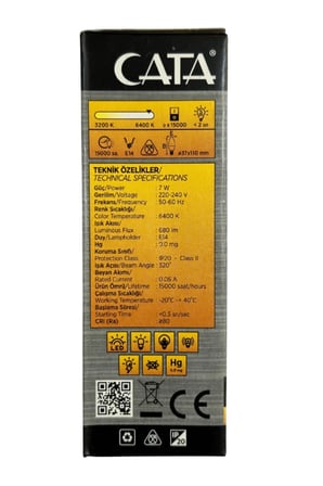 Ct 4079 7W 6400K (Beyaz İ̇Sik) E14 Duylu Led Buji Ampul (10 Adet)
