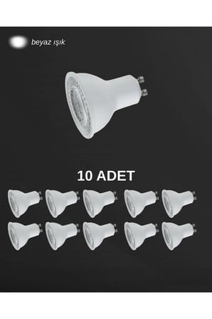 Ct 4215 Led Ampul 8W Gu10 Duy Beyaz İsik 10’Lu Paket