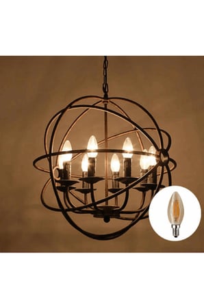 10 ADET 4w E14 2700k Amber Rustik Buji Led Ampul Ct-4280