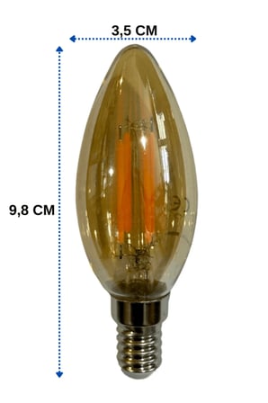 CT-4280 4W 1800K (Amber) E14 Duylu Rustik Led Dekoratif Ampul (8 Adet)