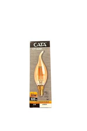 Ct-4281 4W Amber Rustik Kıvrık Mum Led Ampul 5Li̇ Paket