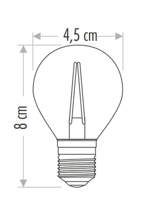 5 ADET CT 4288 Cata 4W Flament Led Ampul Günışığı 3200k E27 Duy