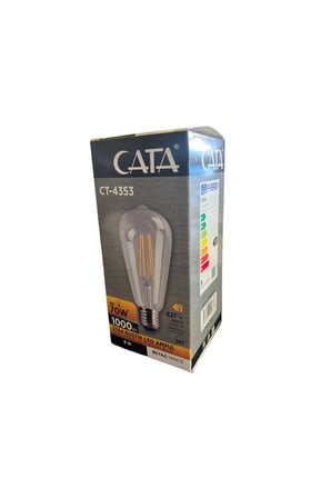 CT-4353 ST64 Rustik Led Ampul 8W Beyaz Işık - 5 li Paket-Kalın Duy Montaj Yeri-E27 Tip