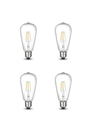 Ct 4353 - E27- 8w- 950lm- St64 Rustik Led Ampul- 3000k Gün Işığı