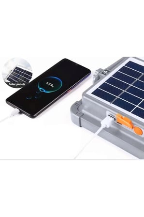 Ct-4698 Taşınabilir Solar Projektör Ip65 Güneş Enerjili 3 Renk Modu Dimmerli Ve Şarjlı Led Işık
