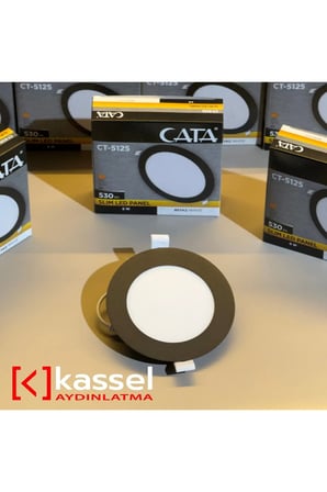 10 ADET 6 Watt CATA 3000K Günışığı Led Panel sıva altı Siyah Kasa Ct-5125