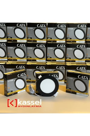 10 ADET 6 Watt CATA 3000K Günışığı Led Panel sıva altı Siyah Kasa Ct-5125