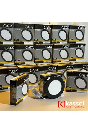 10 ADET 6 Watt CATA 3000K Günışığı Led Panel sıva altı Siyah Kasa Ct-5125