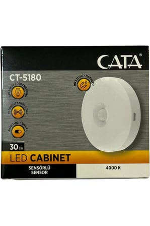 CT-5180 LED Kabin Aydınlatması, 30 lm, 4000K, Mıknatıslı, Sensörlü, Beyaz, 10 Adet