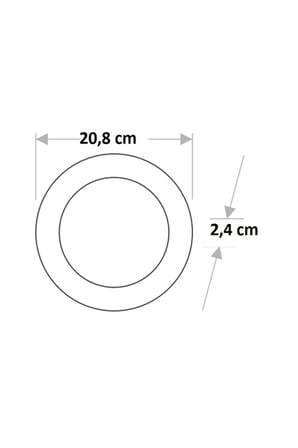Ct-5271 25w/6500k Alm. S.ü Led Armatür Yuva Beyaz-6 Adet