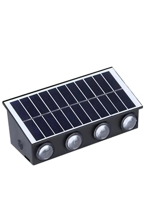 Amber Rengi Güneş Enerjili Led Aplik CT-8010 - Solar Enerjili Bahçe Aydınlatma Turuncu Belirtilmemiş