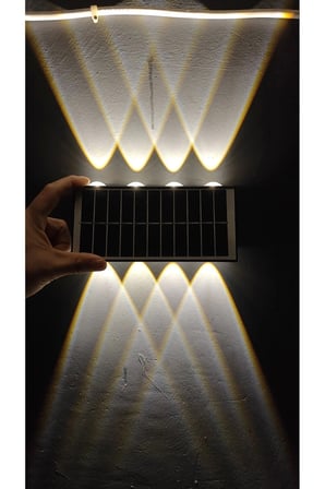 Amber Rengi Güneş Enerjili Led Aplik CT-8010 - Solar Enerjili Bahçe Aydınlatma Turuncu Belirtilmemiş