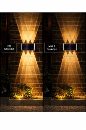 Güneş Enerjili Led Aplik CT-8010 - Solar Enerjili Bahçe Aydınlatma