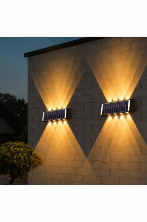 Güneş Enerjili Led Aplik CT-8010 - Solar Enerjili Bahçe Aydınlatma