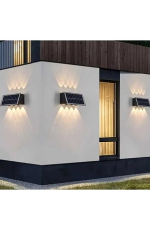 cata amber 4 ADET CATA 20W KOS SOLAR LED APLİK (DIŞ MEKAN) AMBER CT-8010 BAHÇE CEPHE AYDINLATMASI