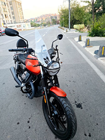 MOTOCAM Moto Guzzi V7 Stone Siperlik Ön Cam 2021-2023 Model 53cm Şeffaf Renkli 4mm APARATSIZDIR