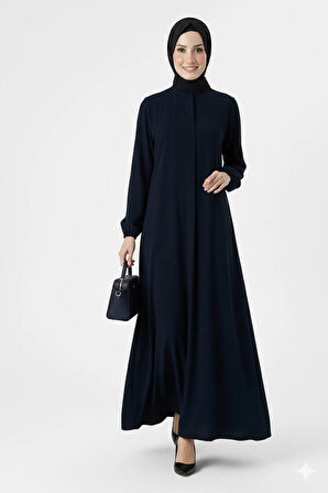 Medine İpeği Mevlana Kesim Cepli Kuşaklı Bol Ferace