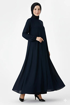 Medine İpeği Mevlana Kesim Cepli Kuşaklı Bol Ferace