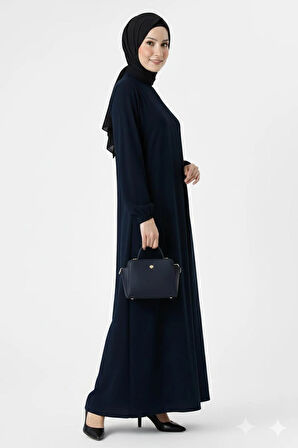 Medine İpeği Mevlana Kesim Cepli Kuşaklı Bol Ferace