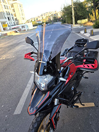 MOTOCAM Mondial Rx3 İ Evo Siperlik Ön Cam 2015-2022 Model 52cm Füme Renkli 4mm UZUN CAM