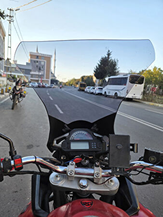 MOTOCAM Mondial Rx3 İ Evo Siperlik Ön Cam 2015-2022 Model 52cm Füme Renkli 4mm UZUN CAM