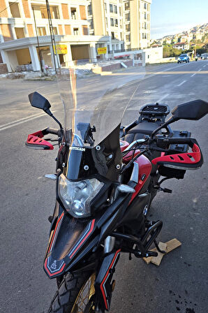 MOTOCAM Mondial Rx3 İ Evo Siperlik Ön Cam 2015-2022 Model 52cm Şeffaf Renkli 4mm UZUN CAM