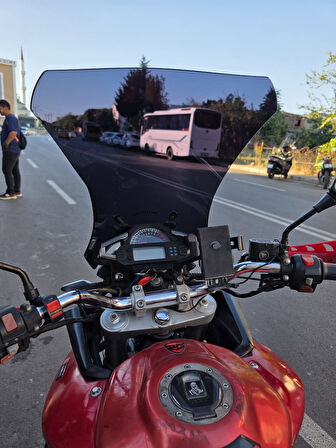 MOTOCAM Mondial Rx3 İ Evo Siperlik Ön Cam 2015-2022 Model 52cm Siyah Renkli 4mm UZUN CAM