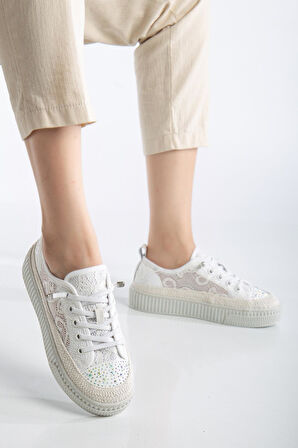 Suins Montero Model File Dantel Detaylı Kadın Spor Ayakkabı Sneaker