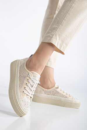 Suins Montero Model File Dantel Detaylı Kadın Spor Ayakkabı Sneaker