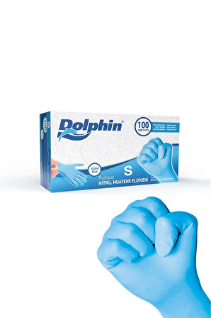  Pudrasız Mavi Nitril Eldiven Küçük Boy (S) 100 Lü Paket
