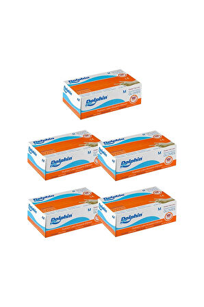 Pudrasız Latex Eldiven (M) 100lü Paket 5 Adet