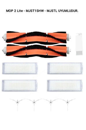 Mi Robot Mop 2 Lite Uyumlu Filtre Fırça Seti( Mjst1shw Modeli Ile Uyumludur)