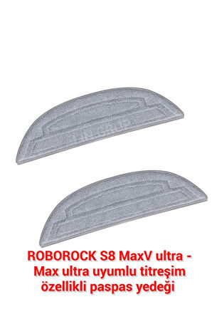 ROBOROCK MaxV ultra uyumlu titreşim özellikli mop paspas yedek 2 adet