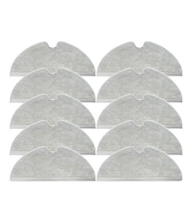 Xiaomi Vacuum Mop 2 Pro+(Kameralı) Uyumlu Yüksek Kaliteli 10 Adet Mop-Tam Yüzey Mikrofiber ve Kalın