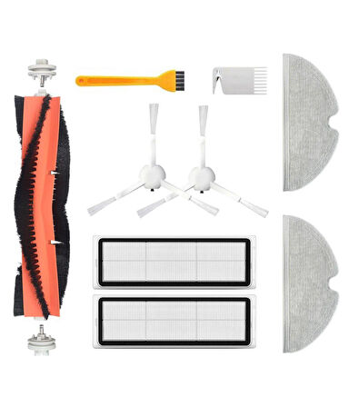 Xiaomi 1c Vacuum Mop (STYTJ01ZHM) Uyumlu Yedek Fırça Hepa Filtre Mop Seti-9 Parça